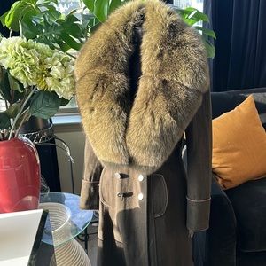 Espirit Army Green Wool Trench Coat